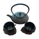 Théière japonaise en fonte tasses et soucoupes
