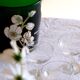 6 mouth-blown champagne glasses 50s