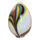 Lampe en verre de style Murano, roseaux multicolores, œuf blanc