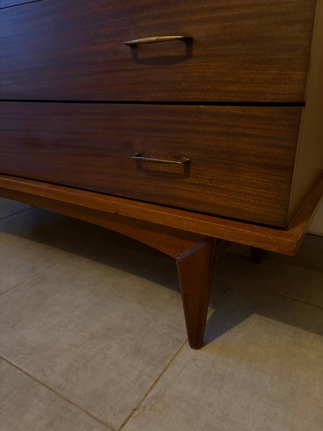 Long vintage teak sideboard