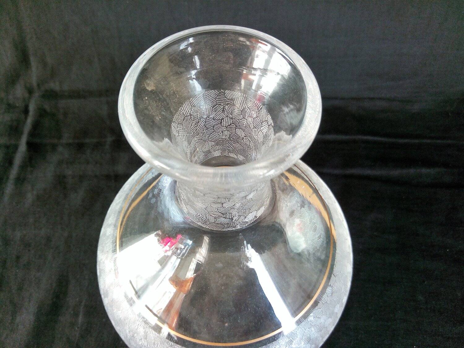 St. Louis crystal decanter, "Mélancolie" model, late nineteenth early twentieth century