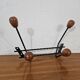 Vintage wall coat rack - Varnished wooden coat rack