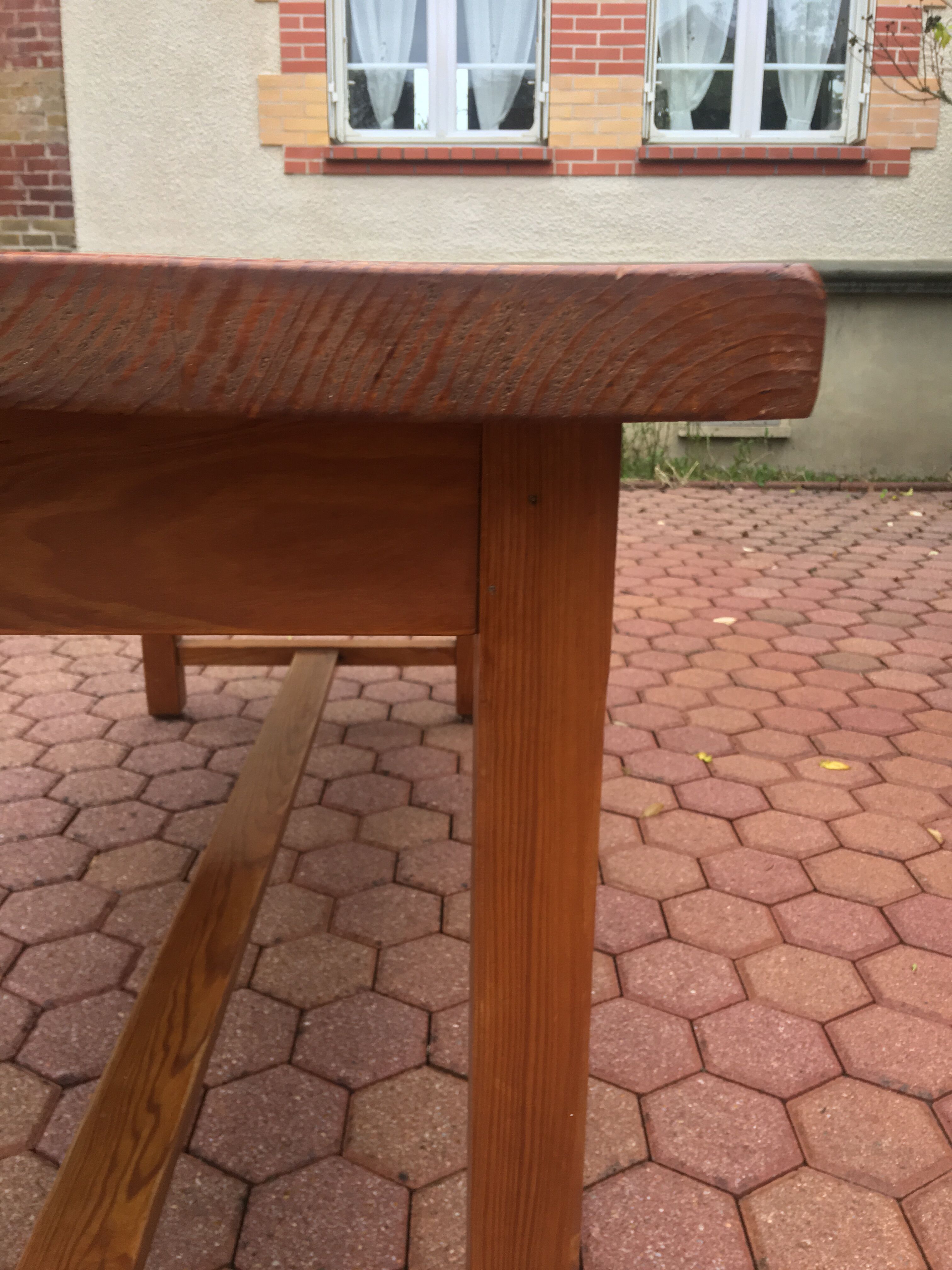 Oak farm table - 50s