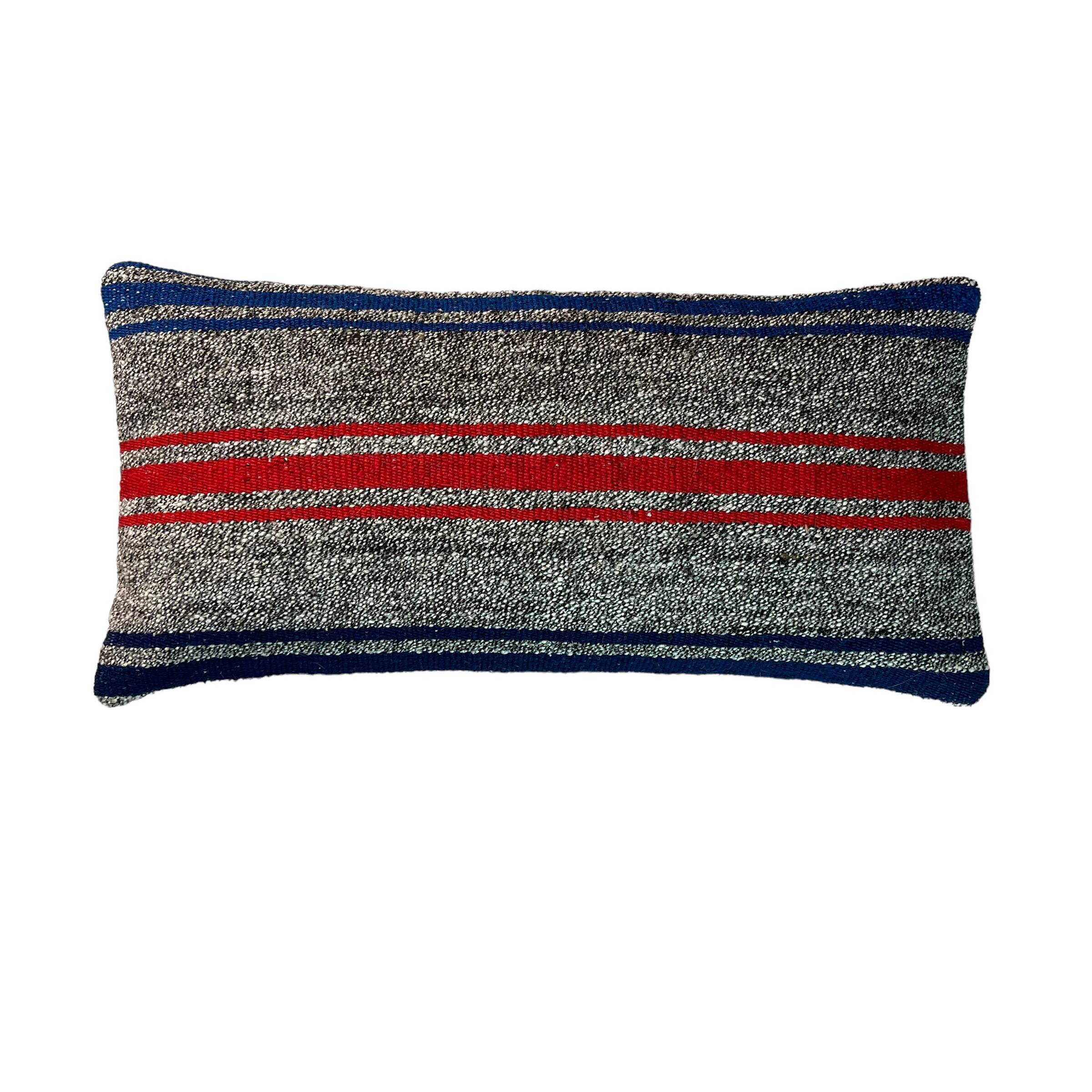 Vintage turkish kilim cushion cover , 30 x 60 cm