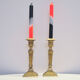 Set golden brass candlesticks empire
