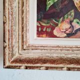 Peinture tableau ancien bouquet