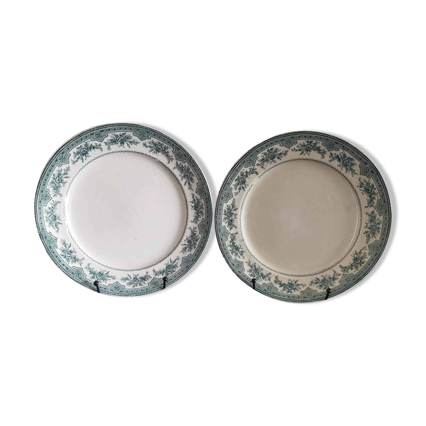 2 Moss Roses flat plates