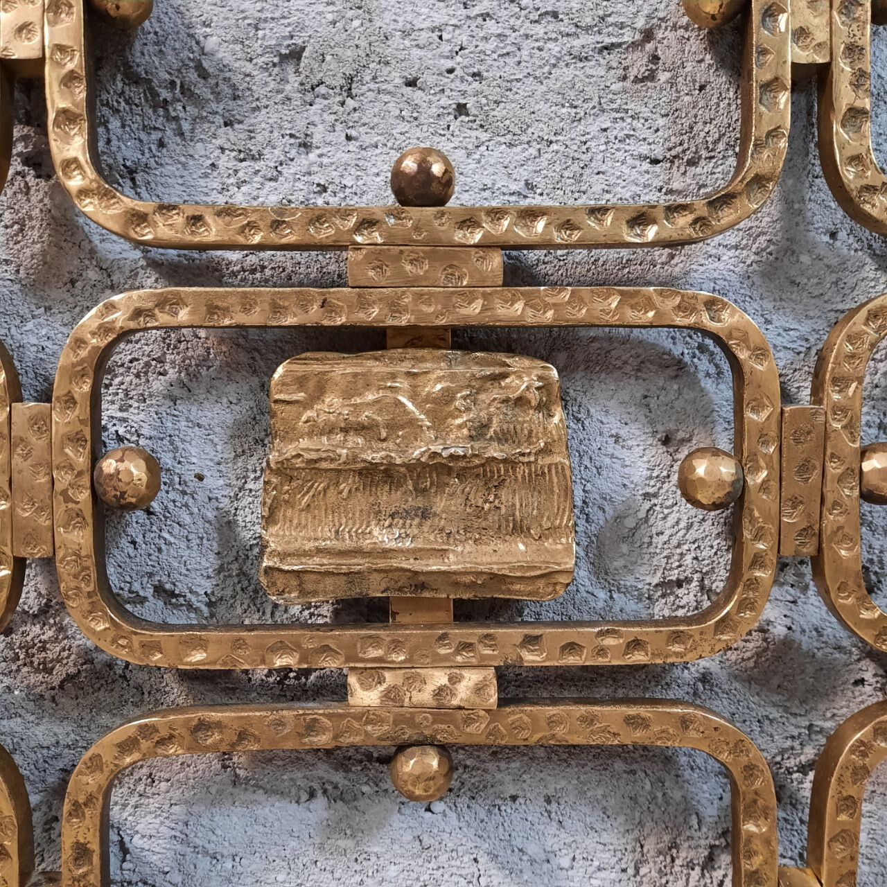 1960s / 70s bed design in gilded brass.