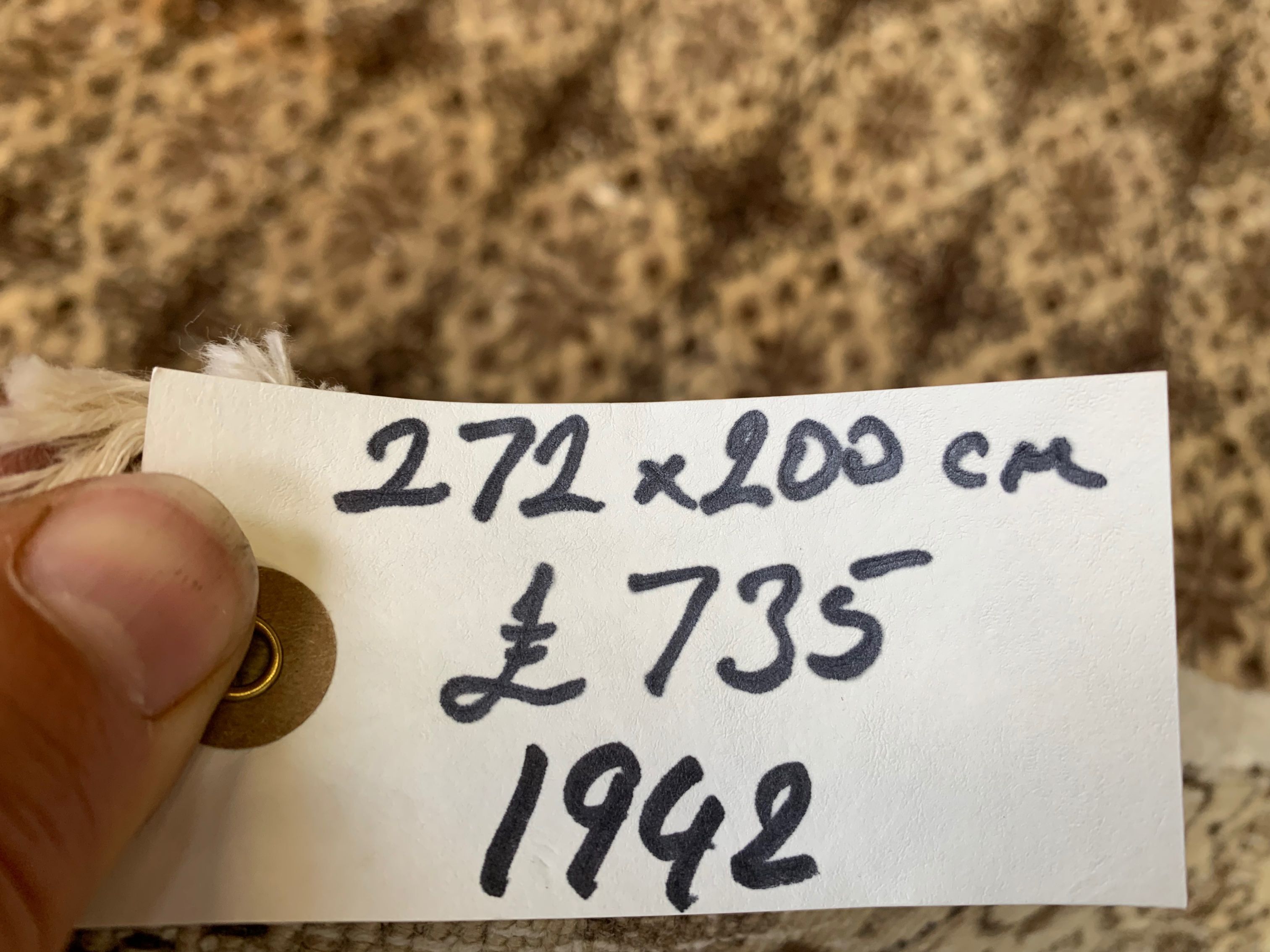 Vintage Turkish rug, tribal wool carpet, 272x200cm