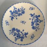 6 assiettes à dessert, motif bleu vaisselle ancienne