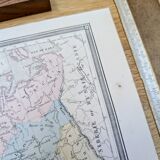 Russia, old map, printed in 1852.