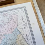 Russia, old map, printed in 1852.