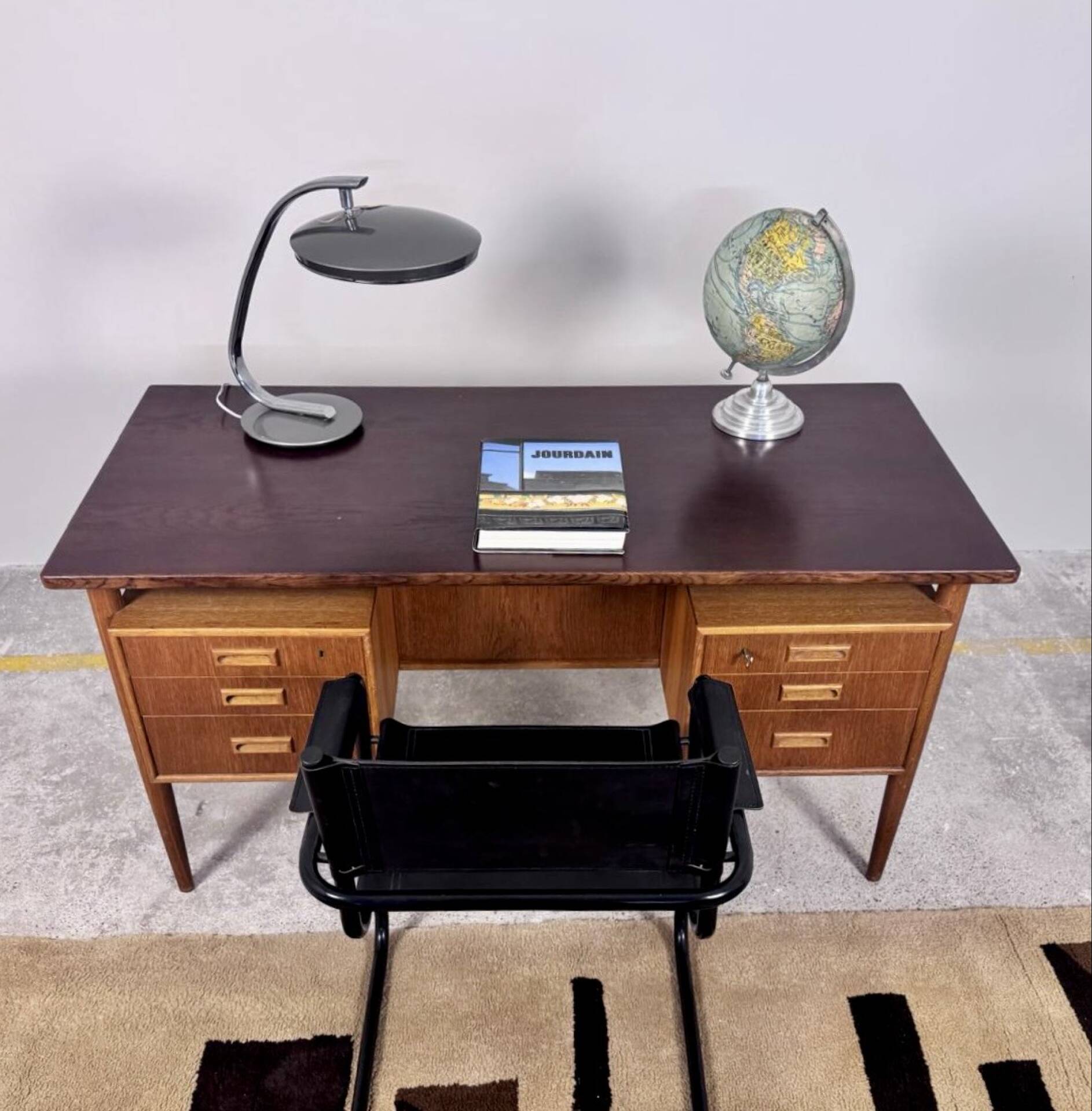 Bureau scandinave de direction double face plateau flottant longueur 1