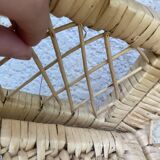 Vintage rattan corner shelf