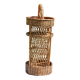 Wicker bottle holder basket with slots for plates and glasses - 1970s