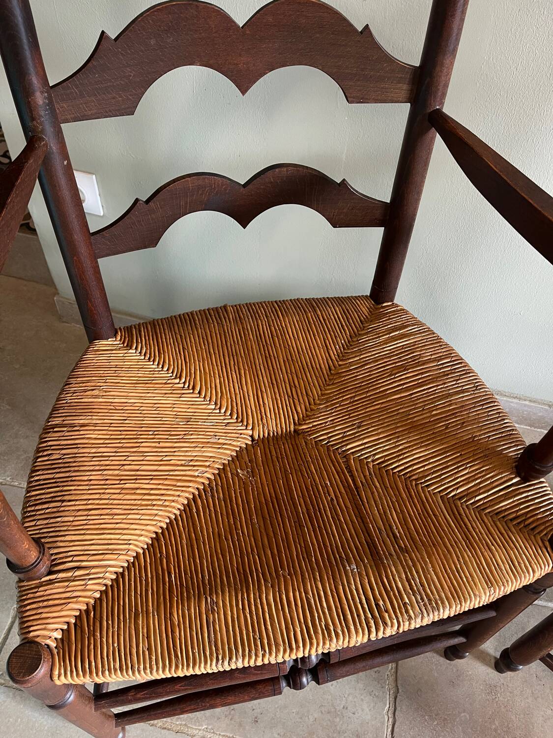 Pair of brutalist armchairs