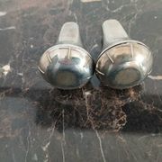 salière et poivrier en métal argenté - époque Art déco