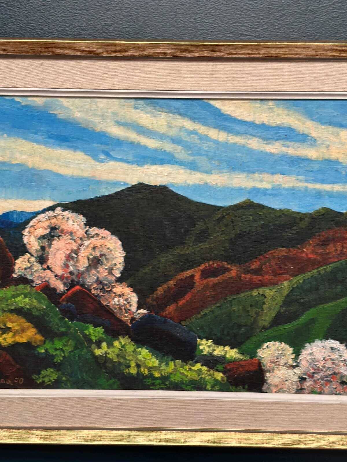 Original Swedish Oil on Panel – “Mountain Landscape” by John B. Hinna