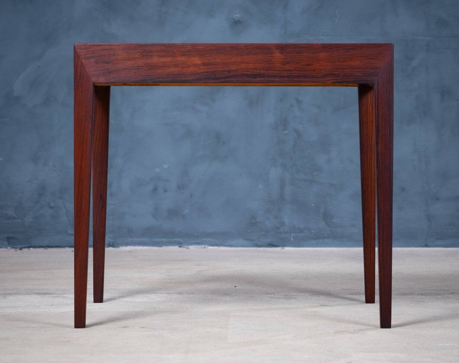 Side Table with Drawer in Rosewood by Severin Hansen for Haslev Møbelsnedkeri, 1950s