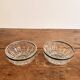Pair of Cup Bowls Ramekin Silver-Plated Italy Cut Glass