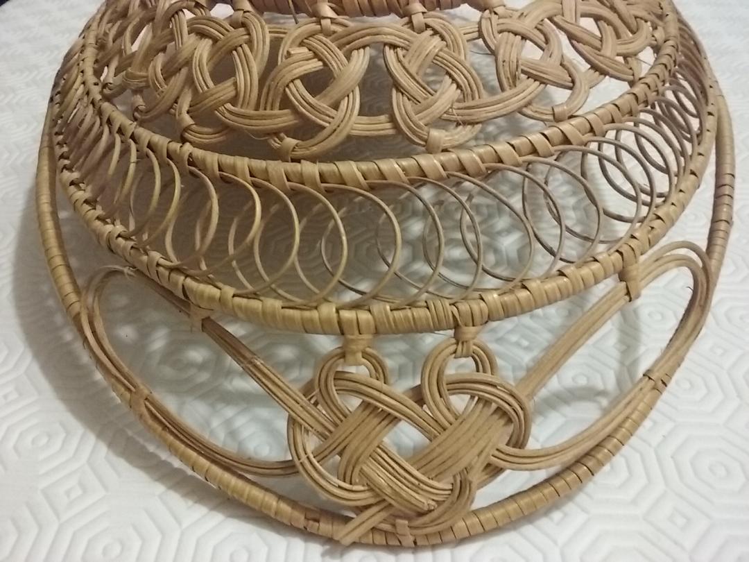 Large old oval wicker basket