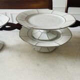 Bernardaud rare table service with platinum pattern art deco