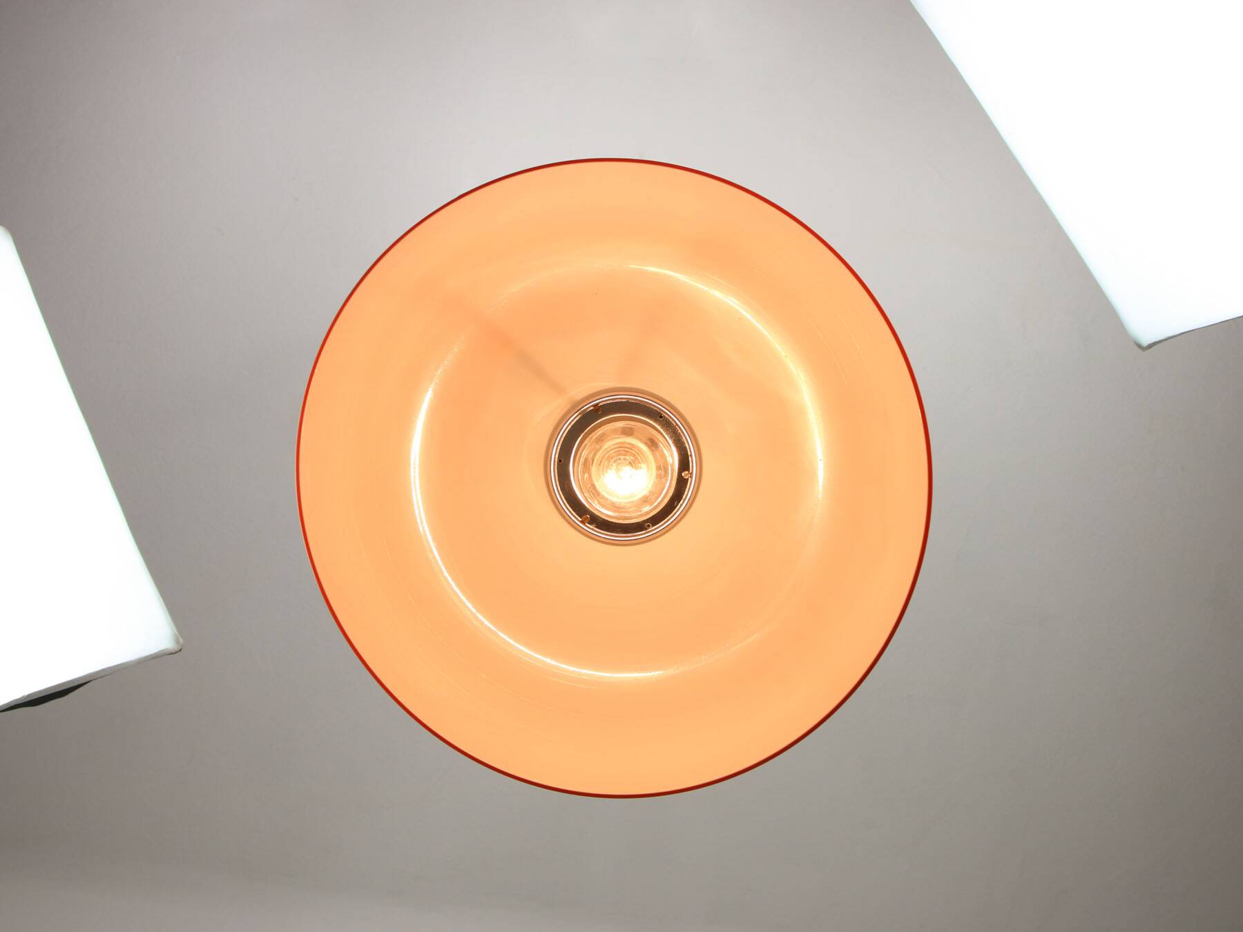 Space Age Orange Pendant Lamp from Guzzini, 1960s