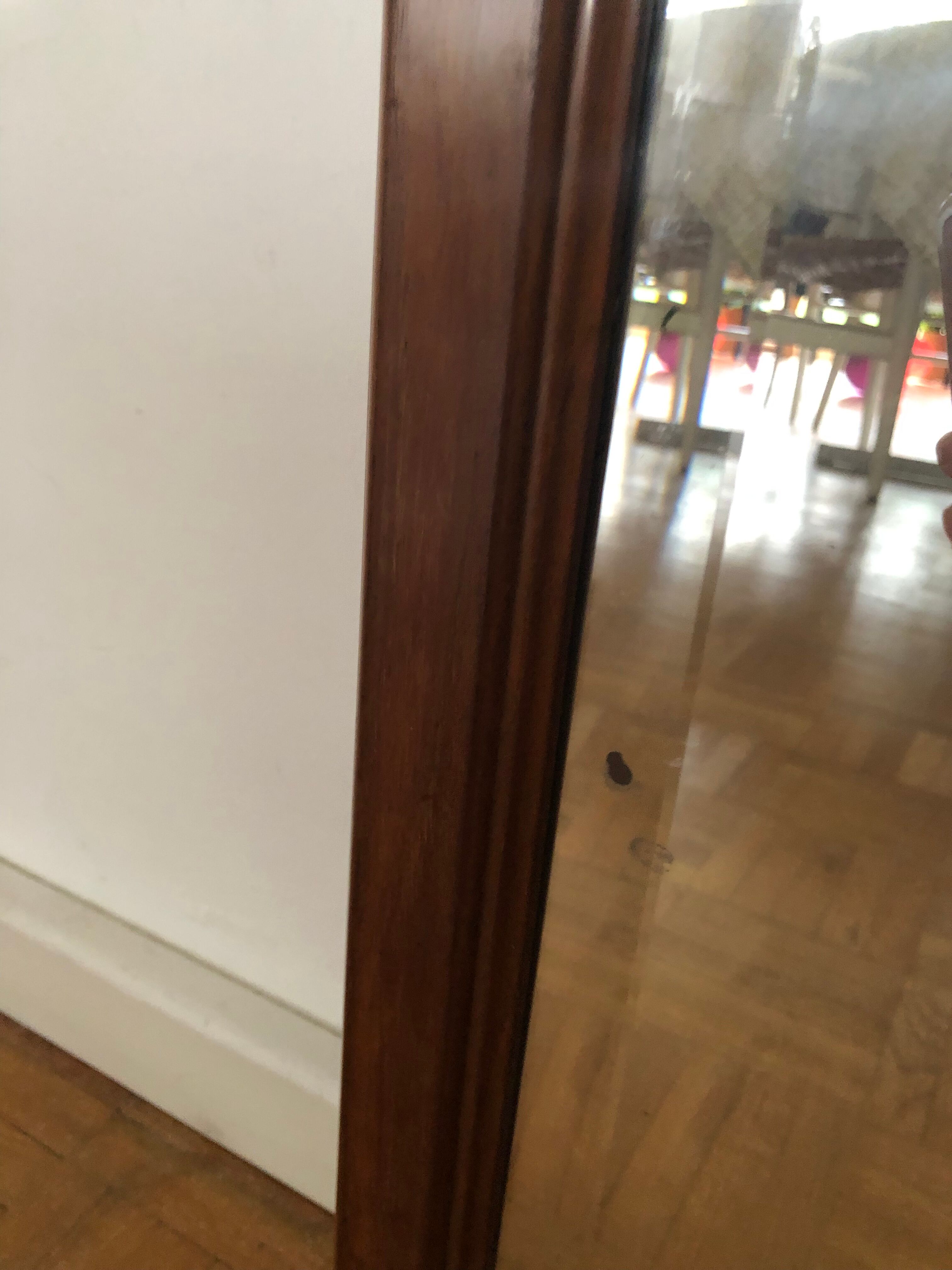 Art Nouveau wooden mirror