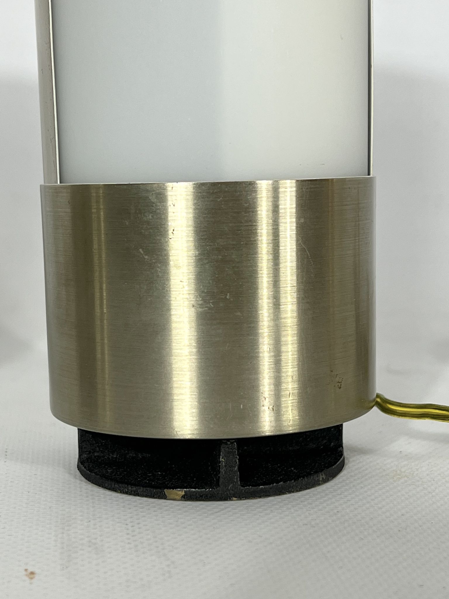 Mid-century modern pair of rare labeled Lumi Milano table lamps