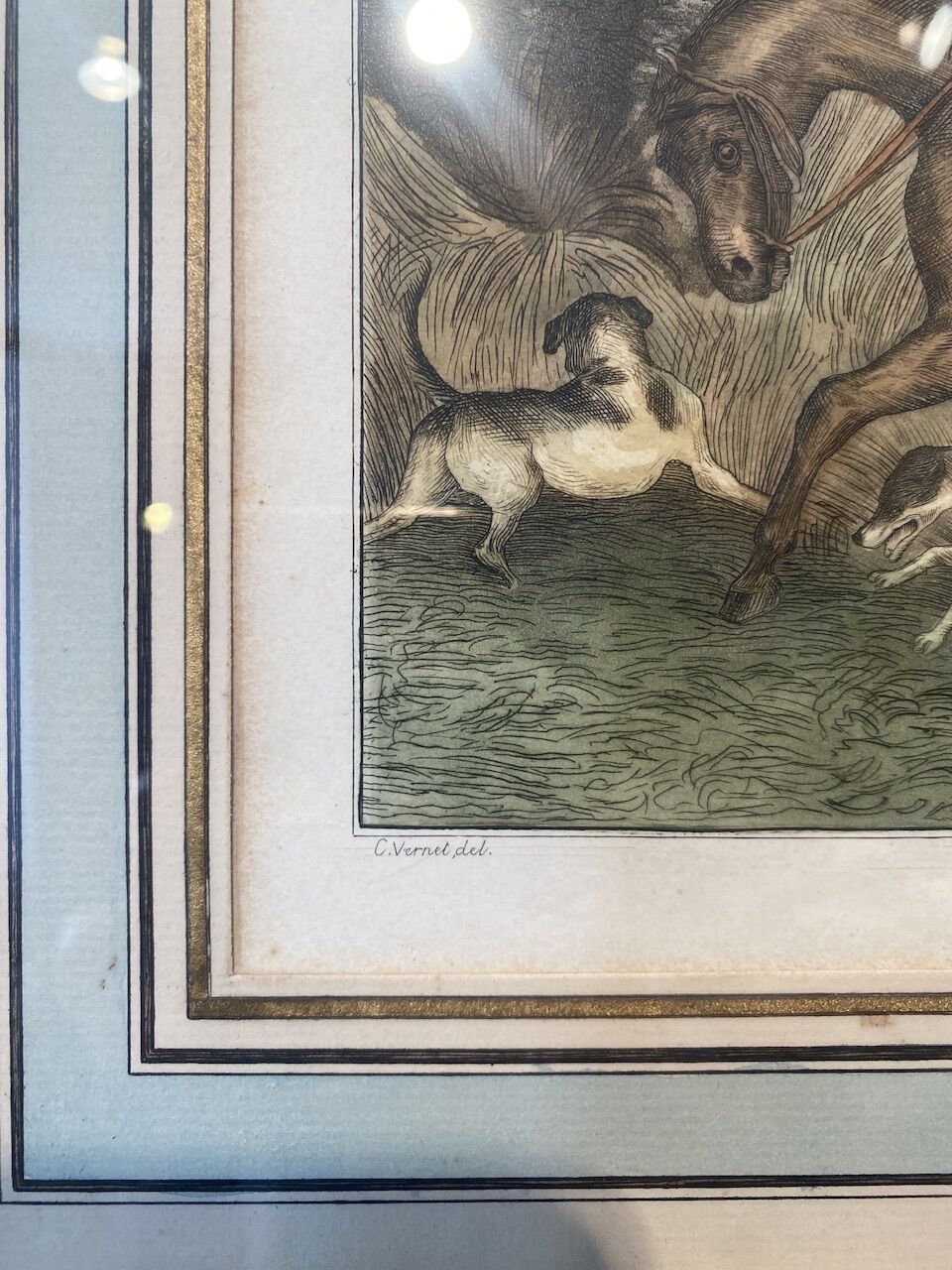 Gravure Chasseurs égarés début XX siècle