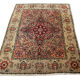 Handwoven antique persian carpet traditional wool area rug- 174x132cm