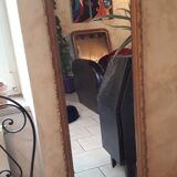 Miroir doré en stuc 150x46cm