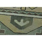 1970s vintage Turkish Oushak handmade wool cotton green area rug 164x207