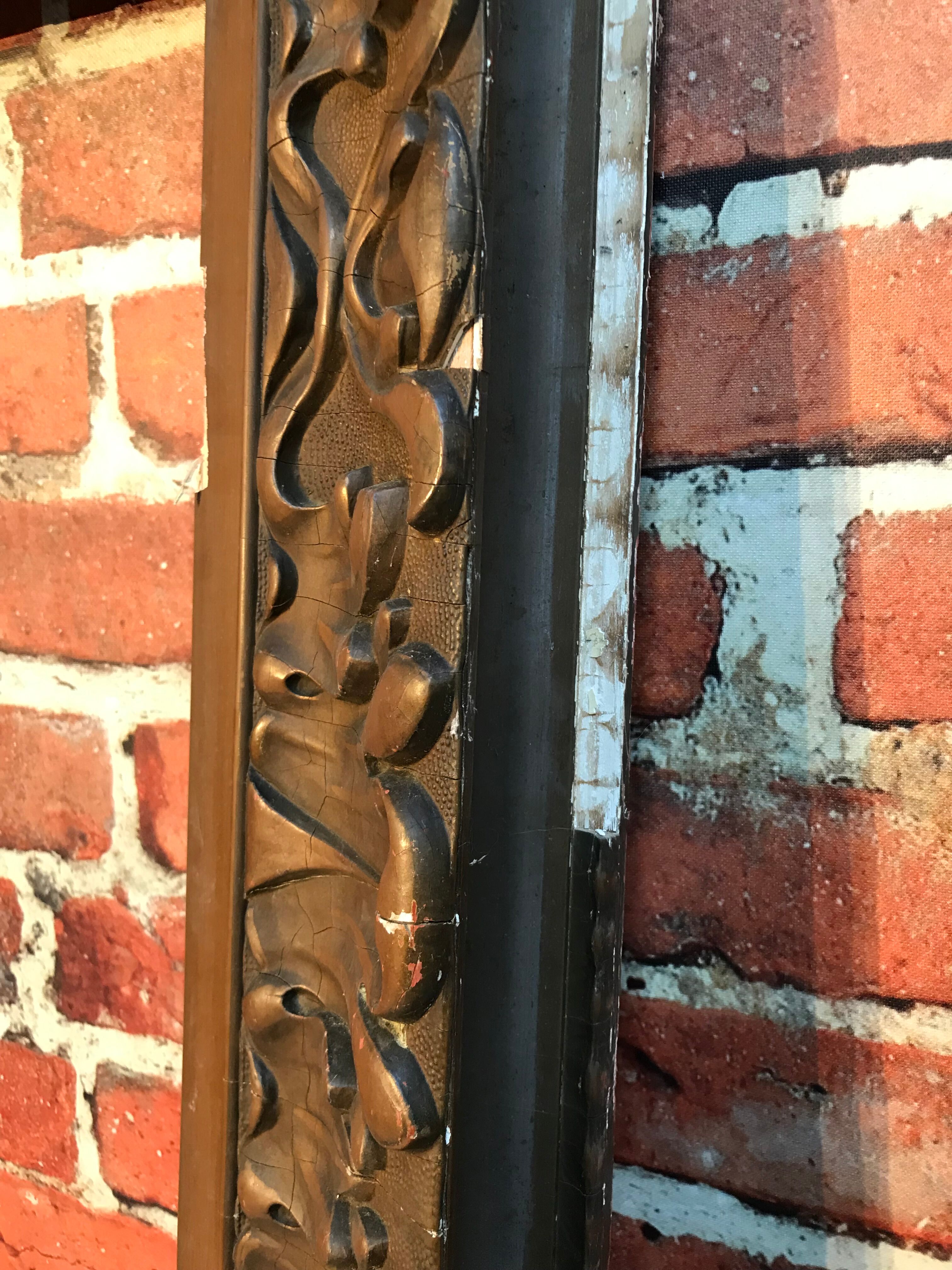 Wooden frame and stucco moldings