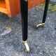 1960 wheeled furniture wood and black metal