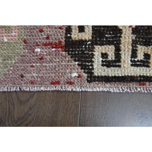 Vintage Turkish Oushak Wool Handmade Runner 74x352