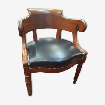 Fauteuil de Bureau Louis-Philippe en Merisier XIXeme