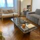 Minimalist design table in black marble Vintage Terrazzo