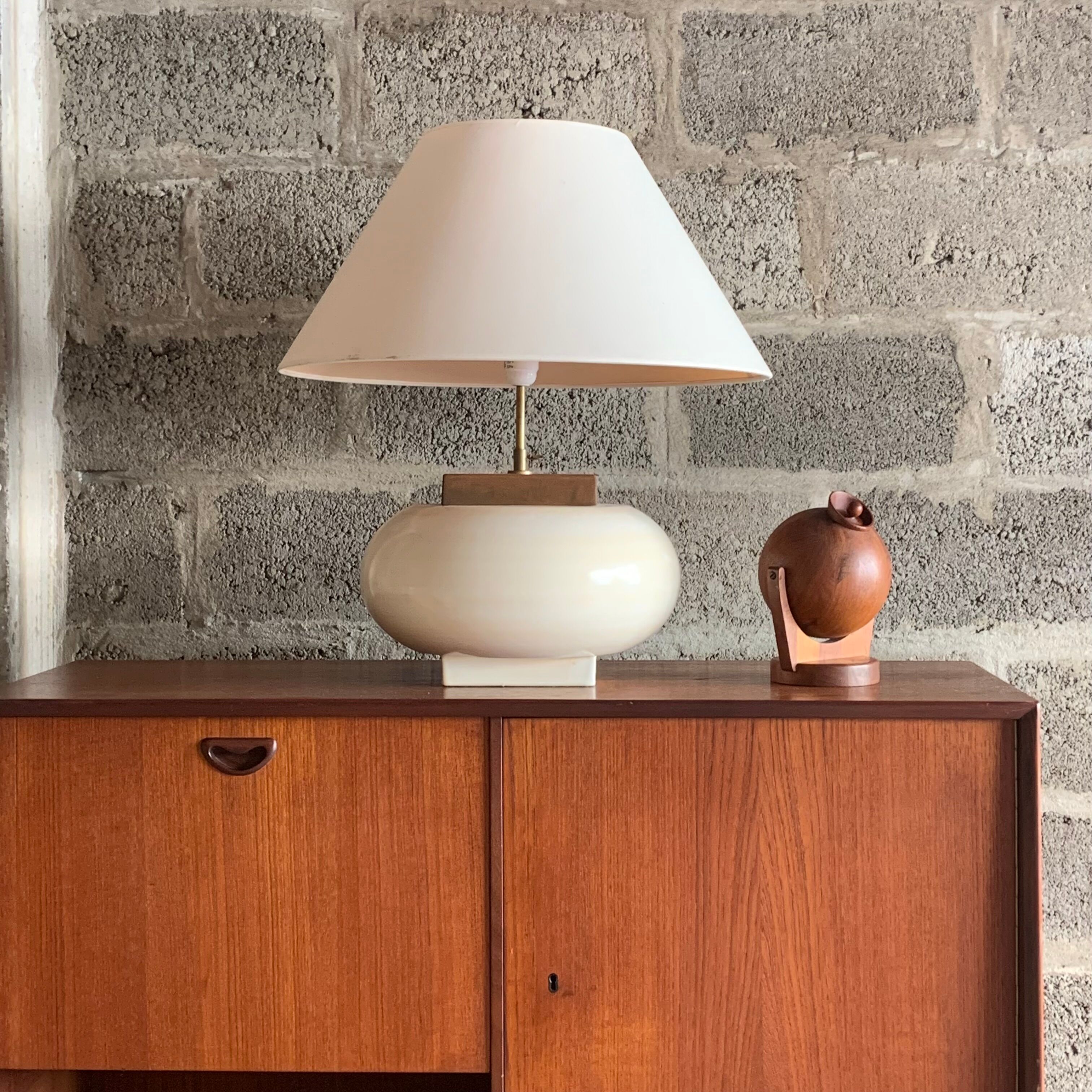 Vintage Kostka table lamp in ceramic large model