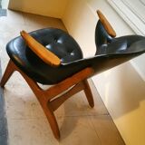 Chair cocktail Danish of Carl Edward Matthes Scandinavian vintage 50-60 years