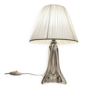 Lampe pied cristal 1960