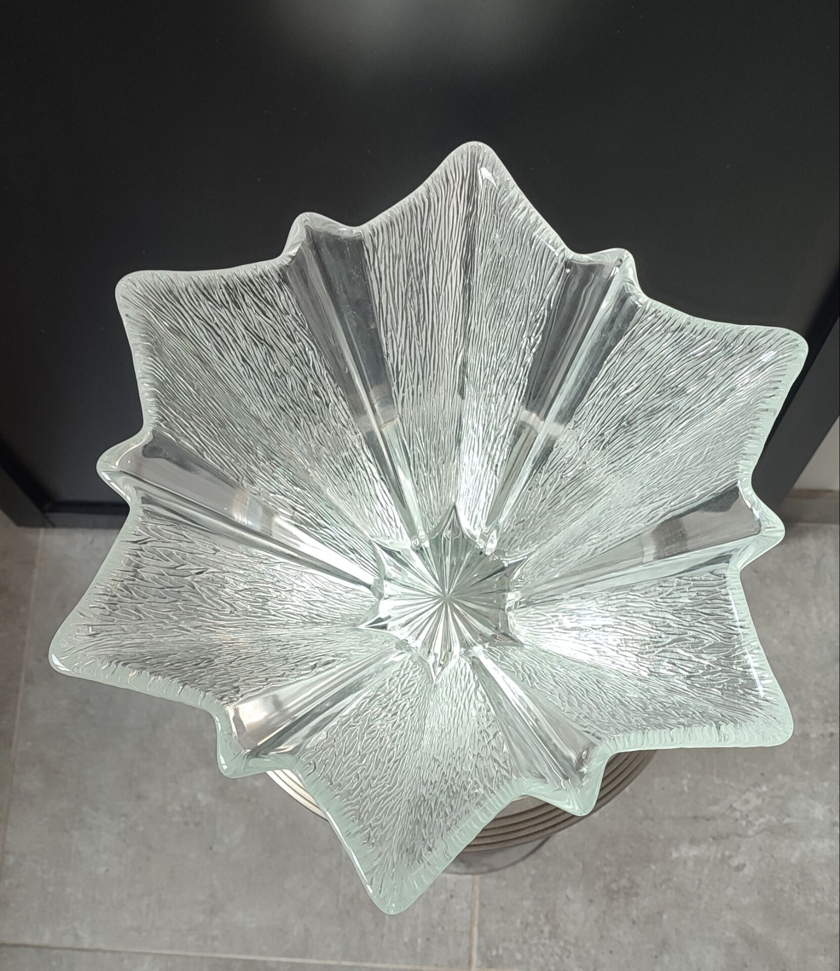 Large vintage salad bowl XXL Walther Glas