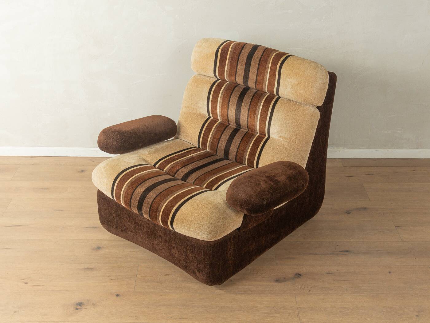 2x Space Age armchair set from the 1970s in velour