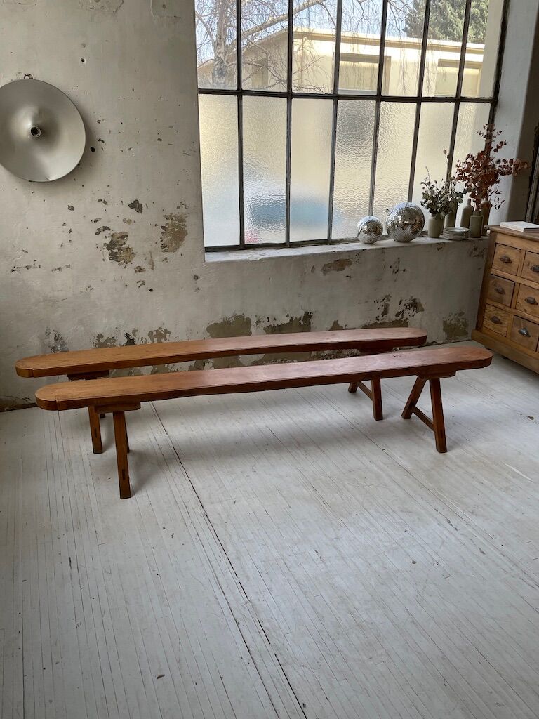 Pair of bench early 1900 oak