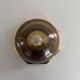 Octagonal ceiling light in brown glass and brass base by Limburg, 1960s, Germany.