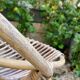 Set of 3 vintage rattan armchairs