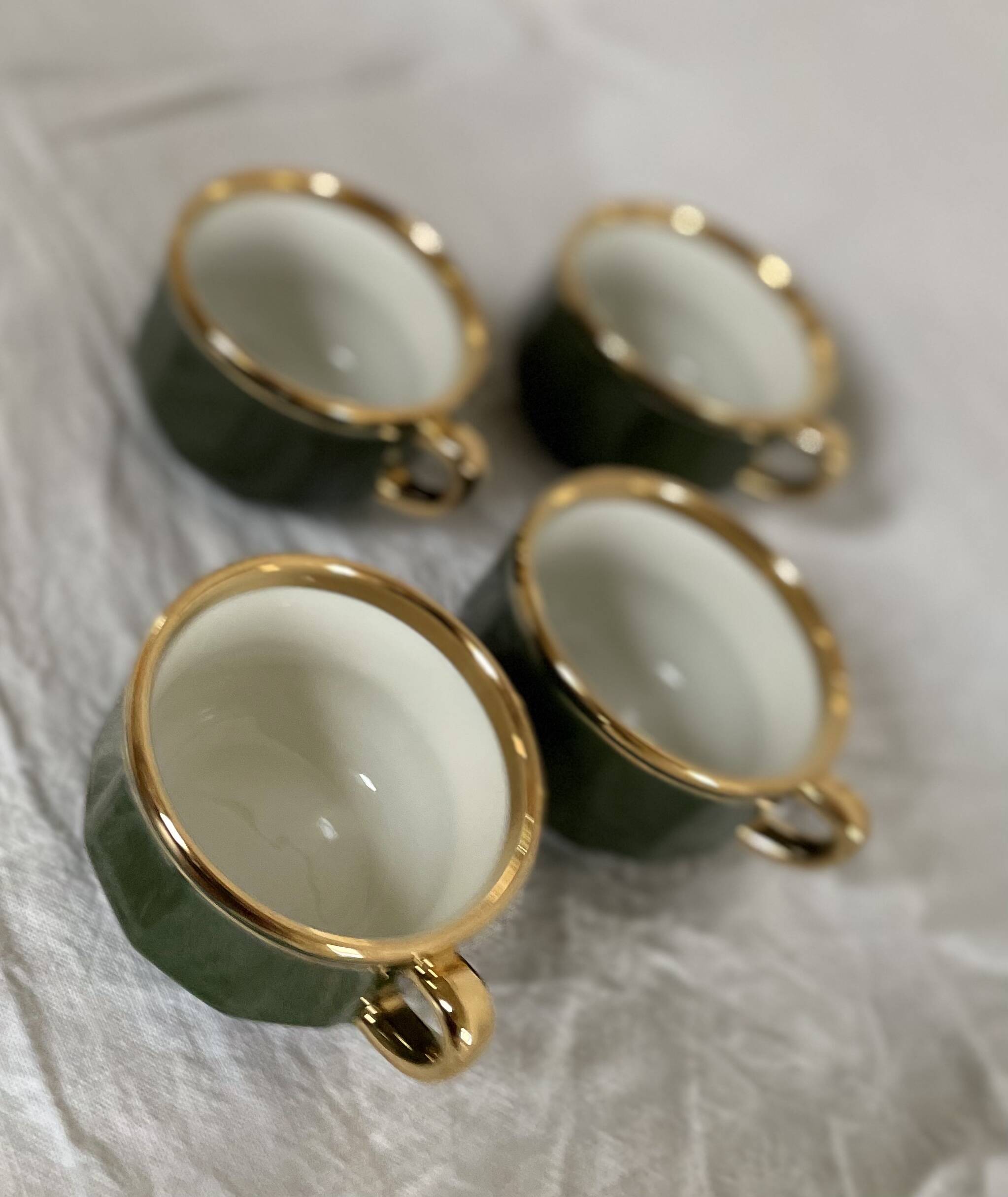 Coffee cups Bistrot Yves Deshoulieres Apilco empire green