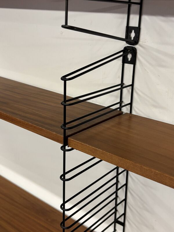 Étagère murale modulaire vintage XXL Tomado Holland en teck, design années 60