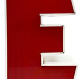 Vintage red facade letter e , 1970s