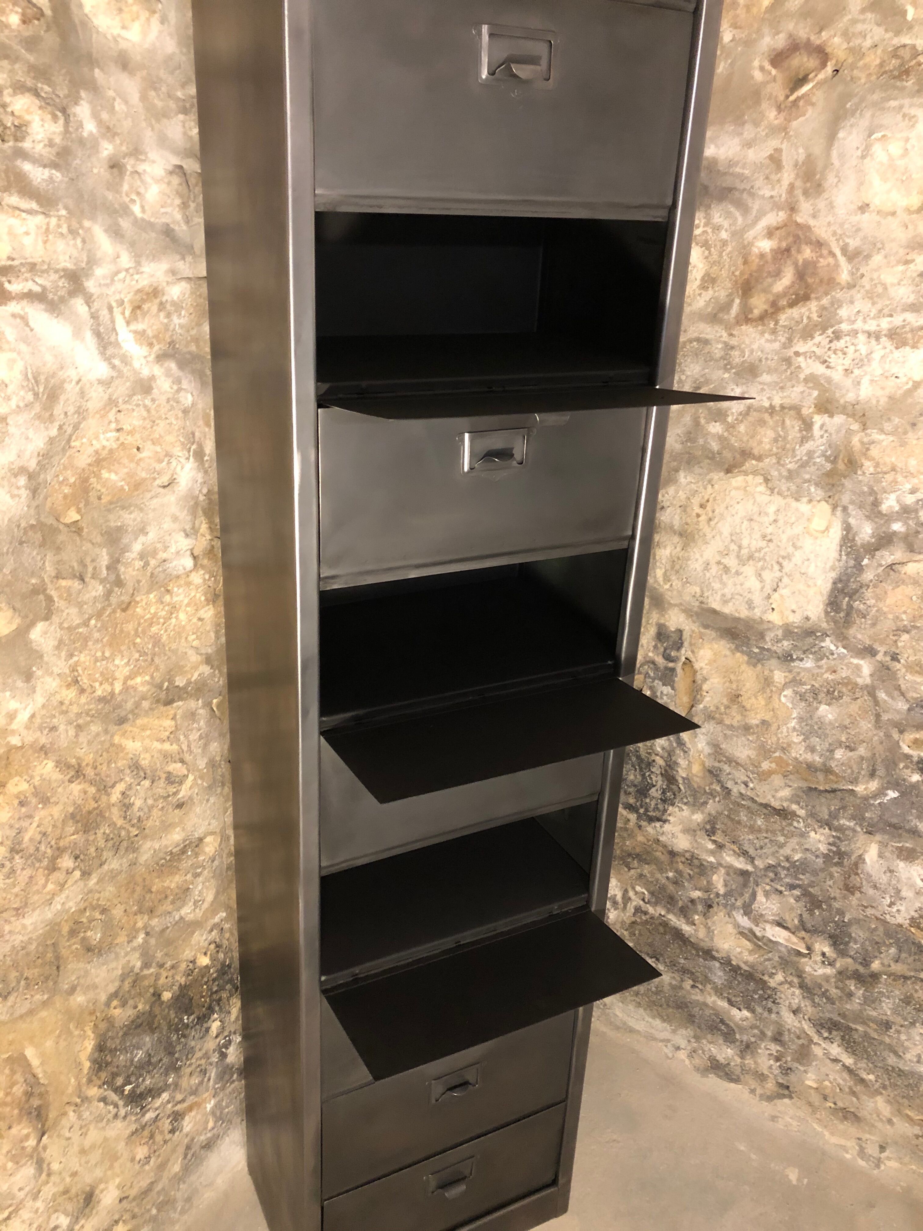 Furniture Ronéo industrial flaps wood metal